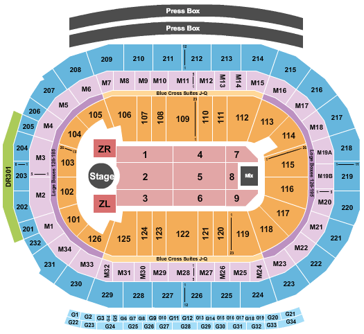 Little Caesars Arena Zayn Seating Chart